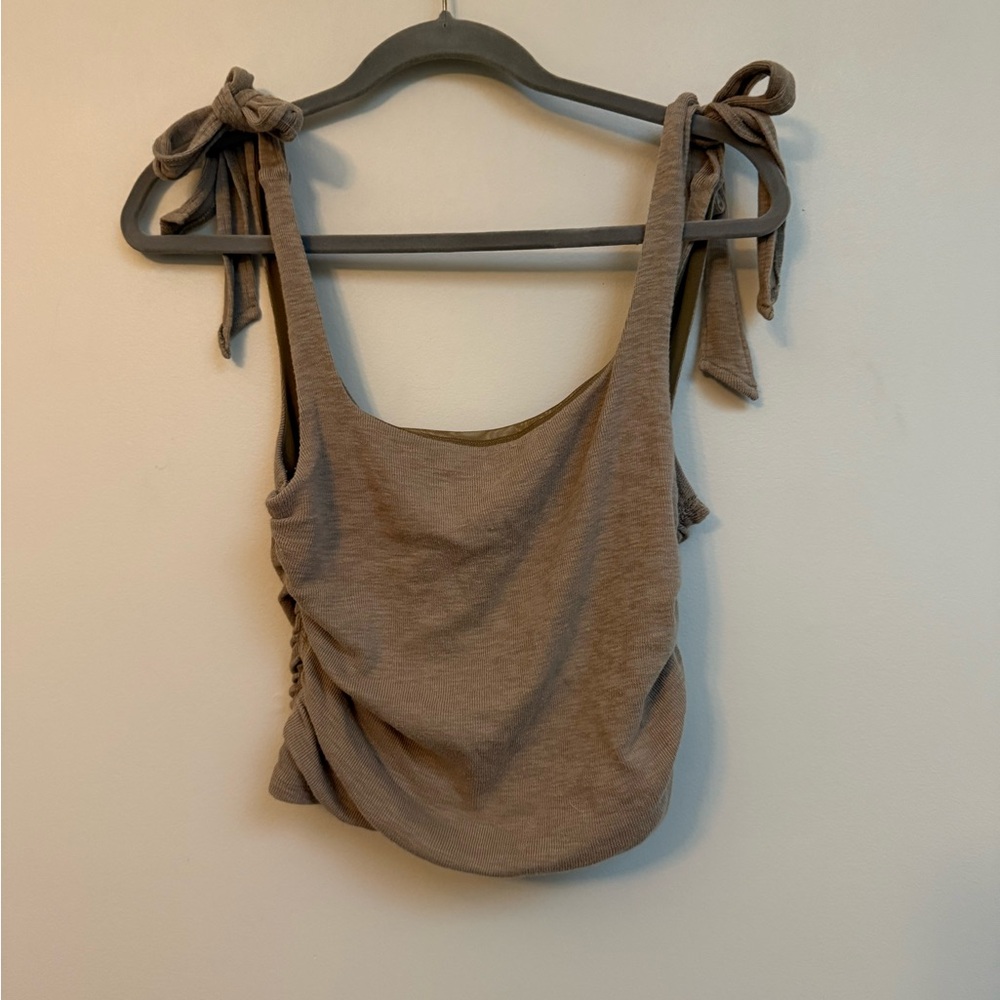 Free People Camel Knit Top